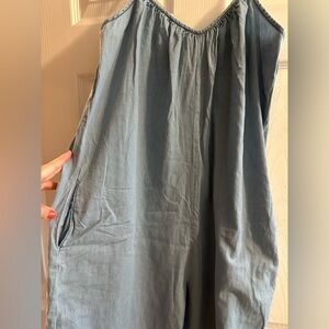 Denim sleeveless jumpsuit size M women’s brand new never worn